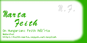 marta feith business card